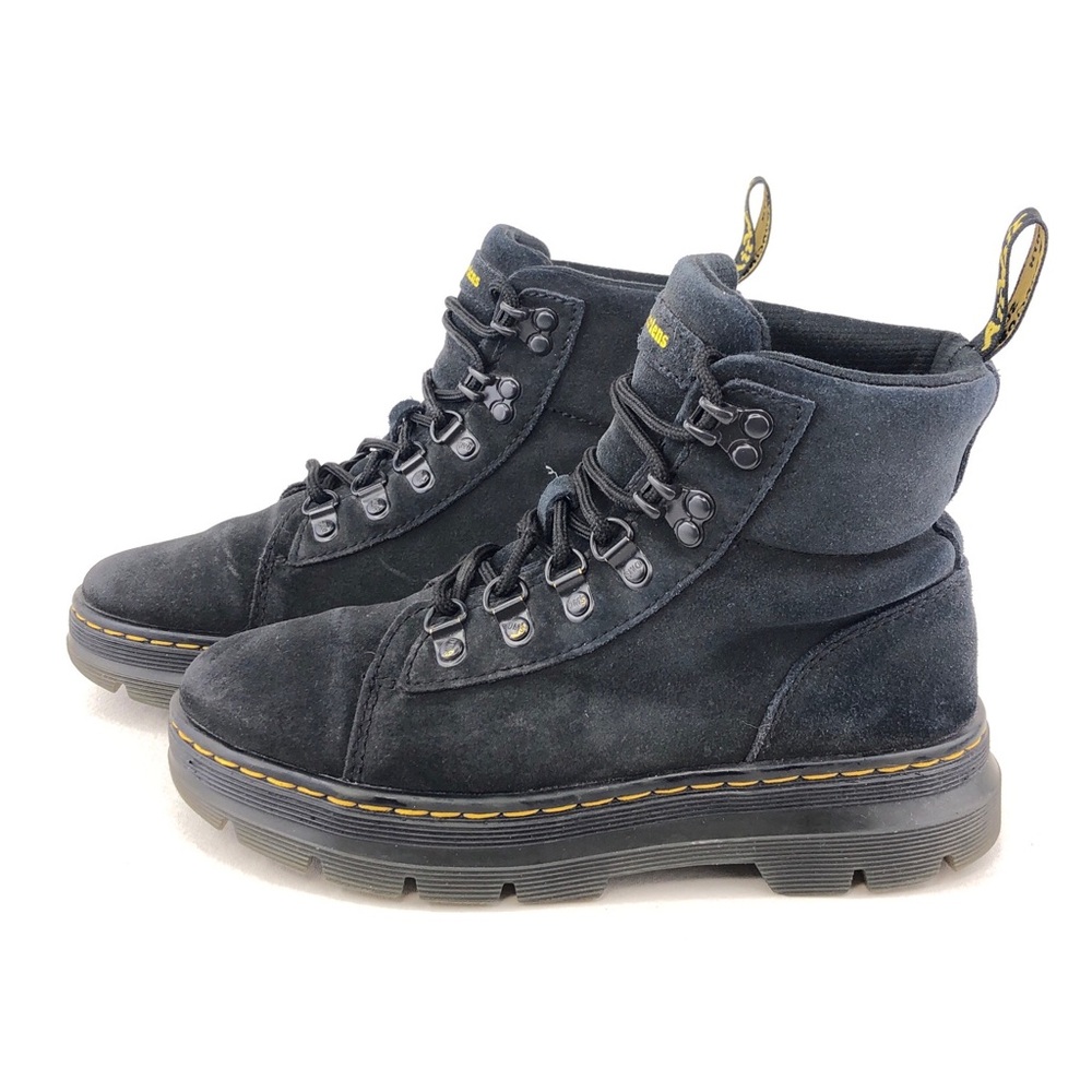 Dr. Martens Combs Black Leather Combat Boots 5 - Picture 2 of 12